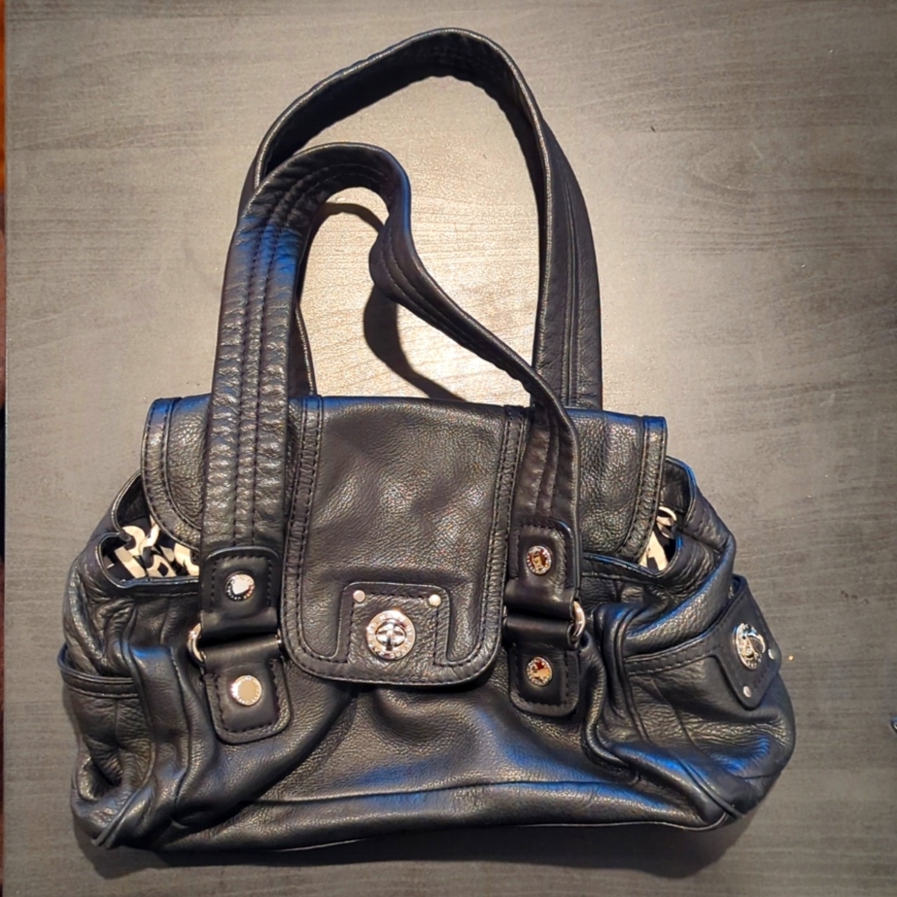 Marc Jacobs Totally Turnlock Black Leather Satchel